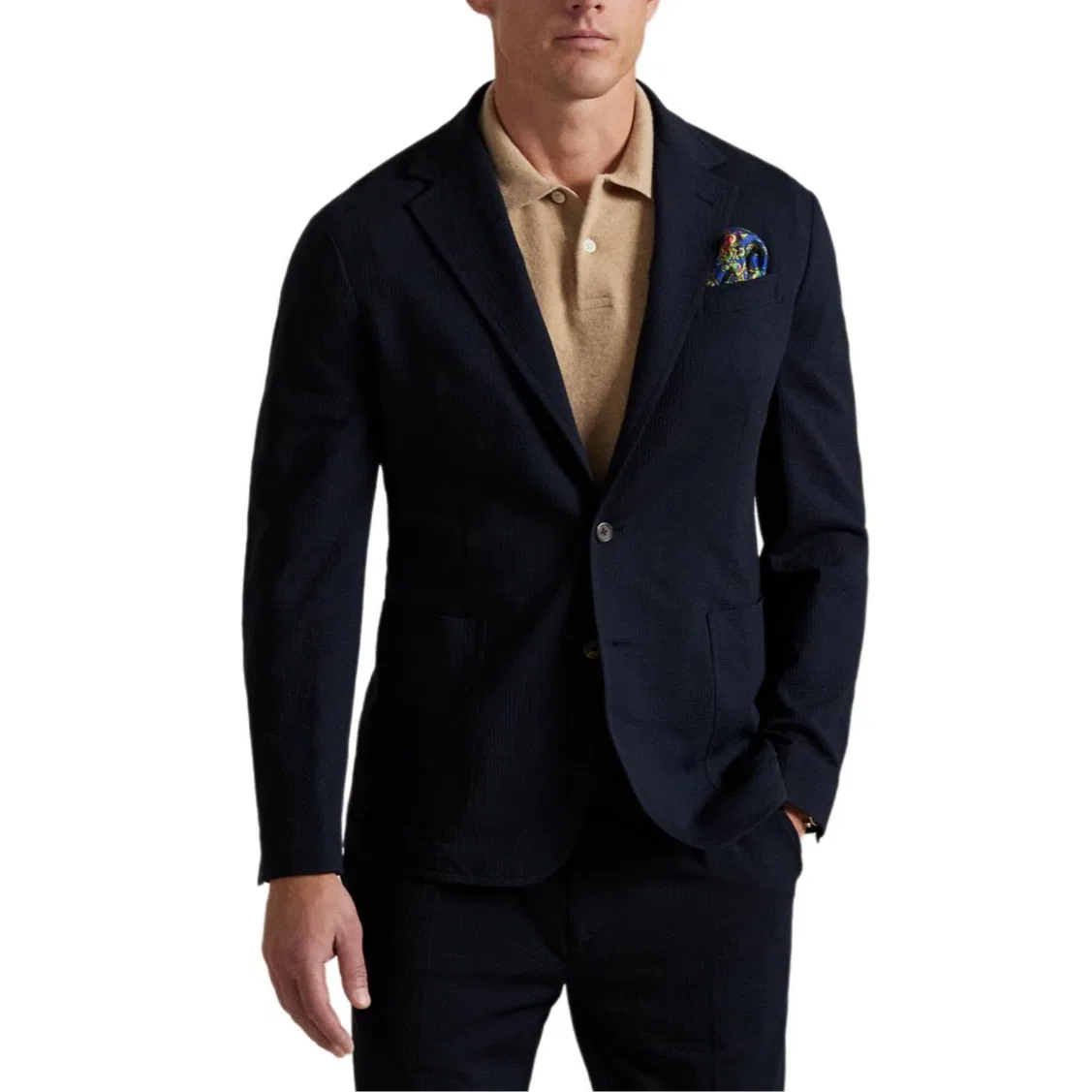Мужской деловой костюм прямого кроя Polo Ralph Lauren, Dark Blue — фото 3