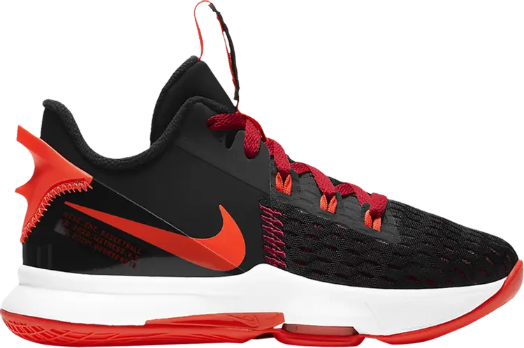 

Кроссовки Nike LeBron Witness 5 GS 'Bred', черный