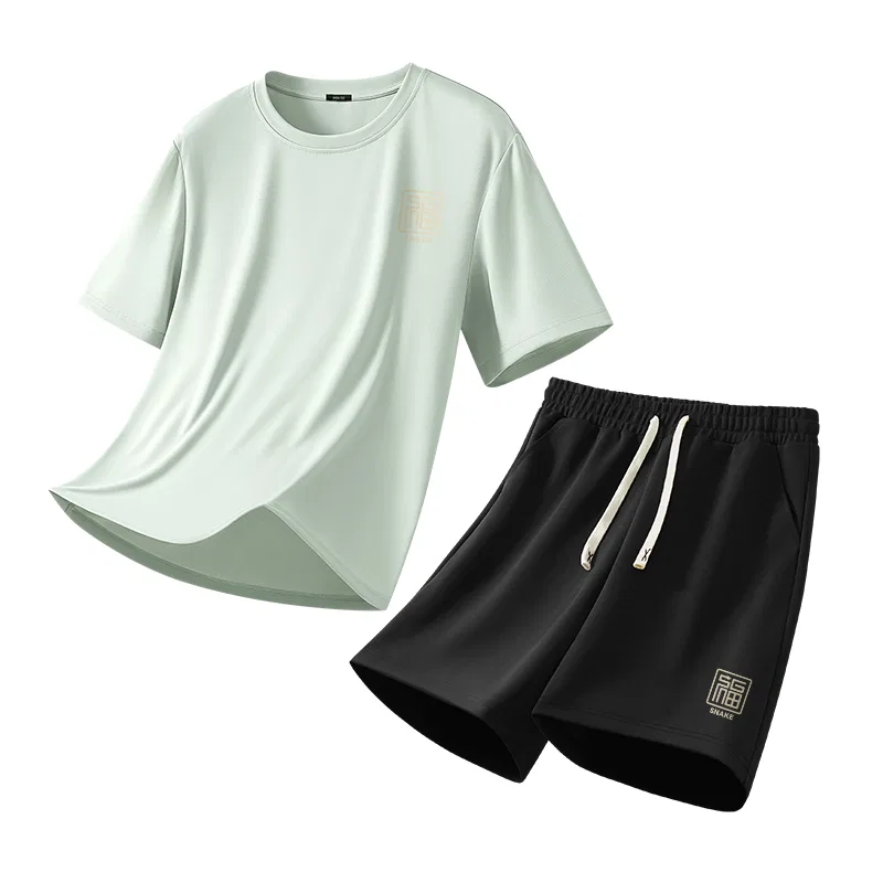 Детский комплект спортивной одежды с принтом 2 шт MINISO, Gray Green, Black