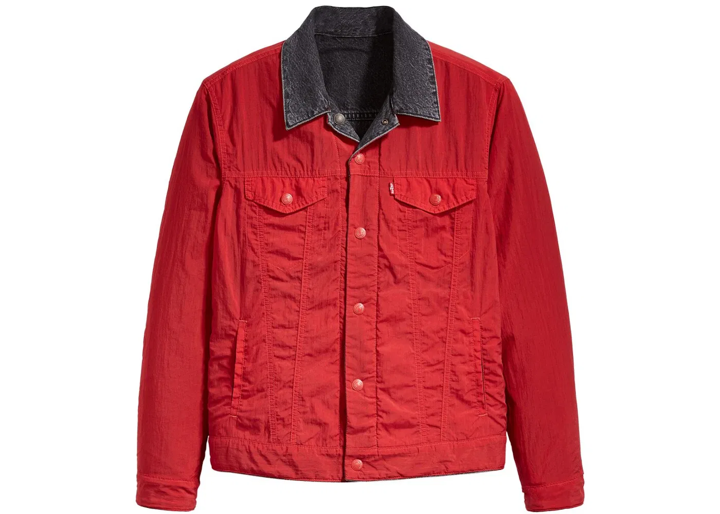 Мужская куртка-тракер двусторонняя Air Jordan x Levis Reversible Trucker Jacket Jordan, Black/Red — фото 3