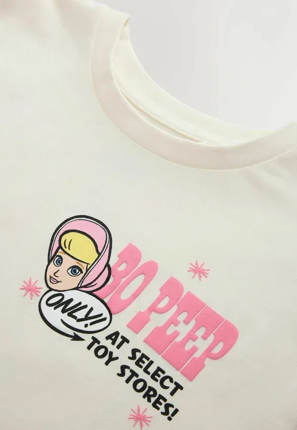 Футболка с принтом Toy Story Regular fit - Oversized, Disney Pixar, Next, Ecru Bo Peep, экрю — фото 3