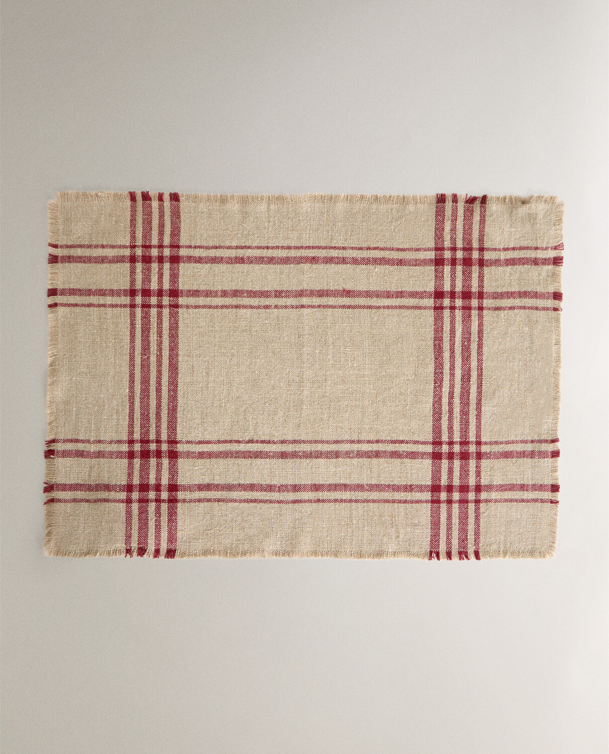 

Салфетка Zara Home Checked Linen, красный