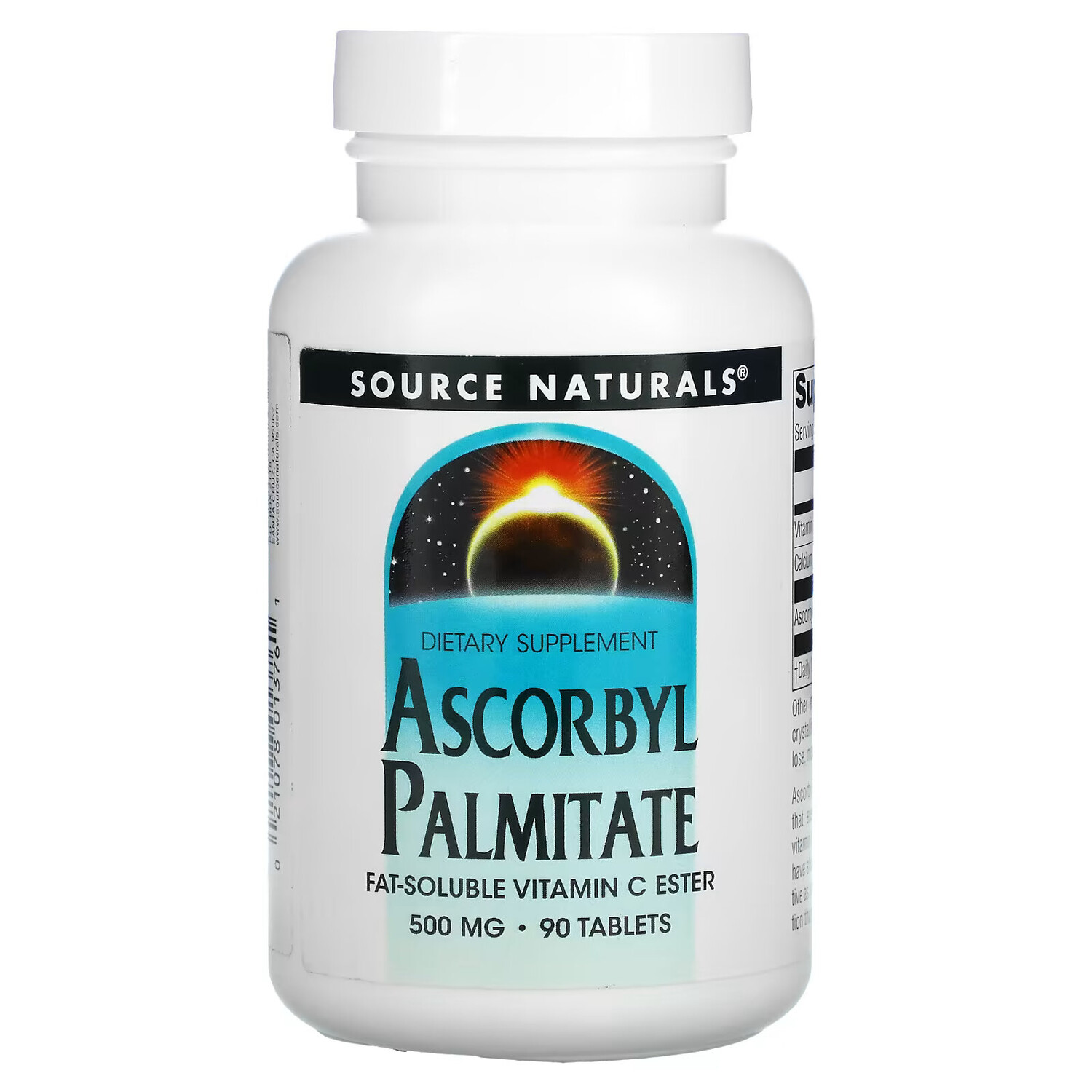 

Source Naturals, Аскорбил пальмитат, 500 мг, 90 таблеток