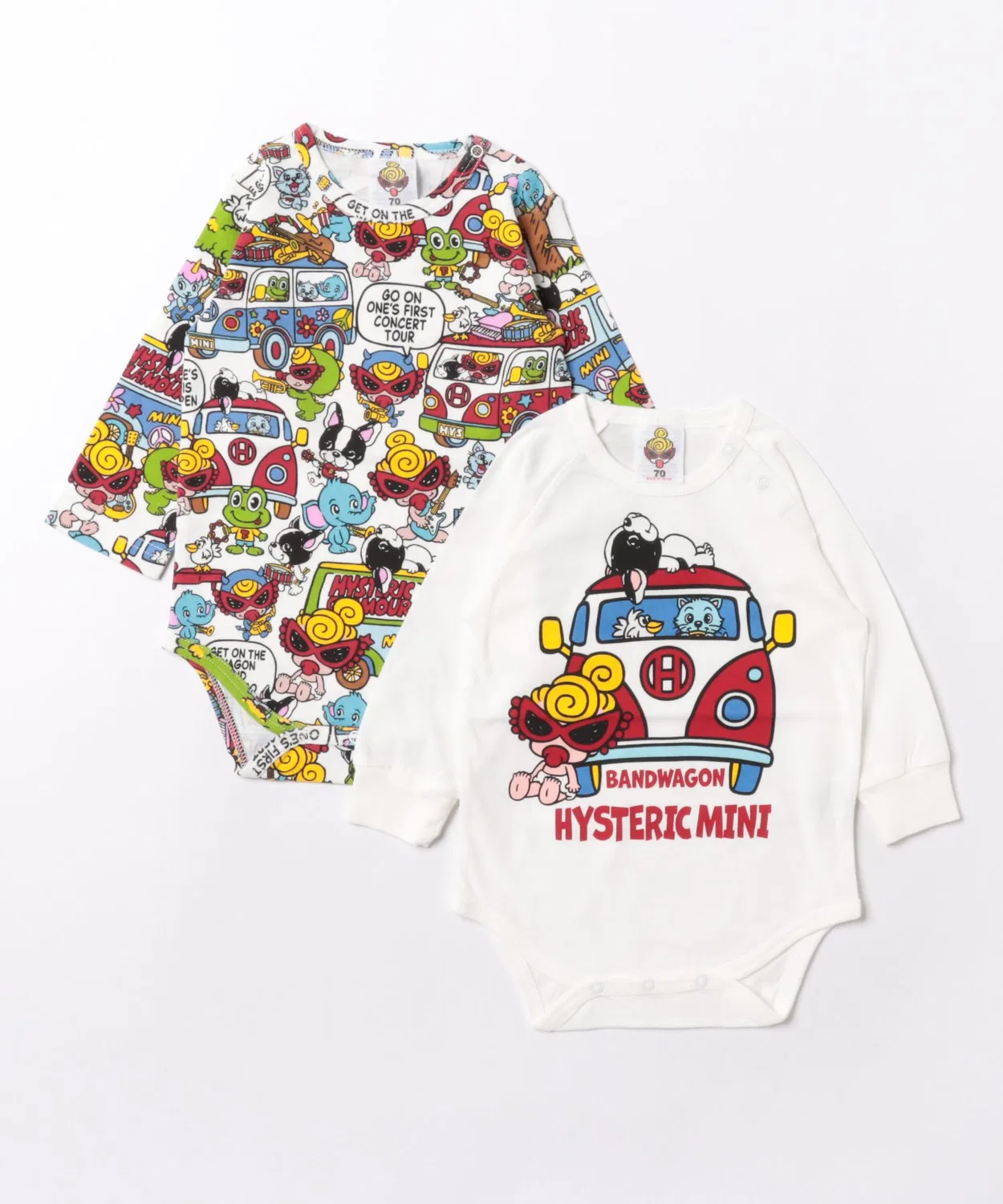 Детский комплект для девочек с длинным рукавомBAND WAGON HYSTERIC MINI, White