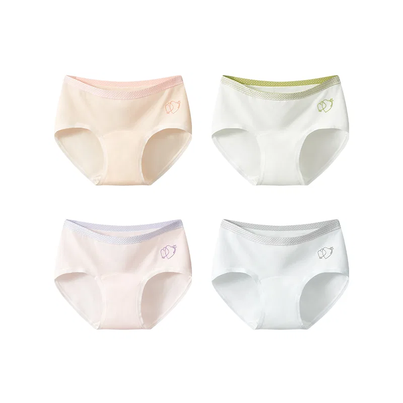 Детские трусы для девочек, 4 штуки, Light Pink+Light Green+Light Purple+Light Blue, MIIOW