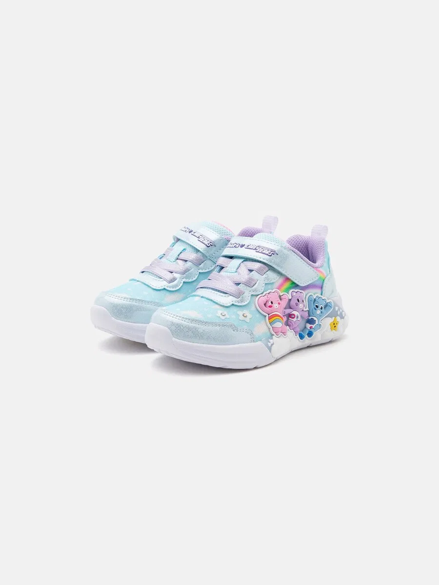 Кроссовки SKECHERS 'LIL SNUGS' пастельно-голубого цвета — фото 2