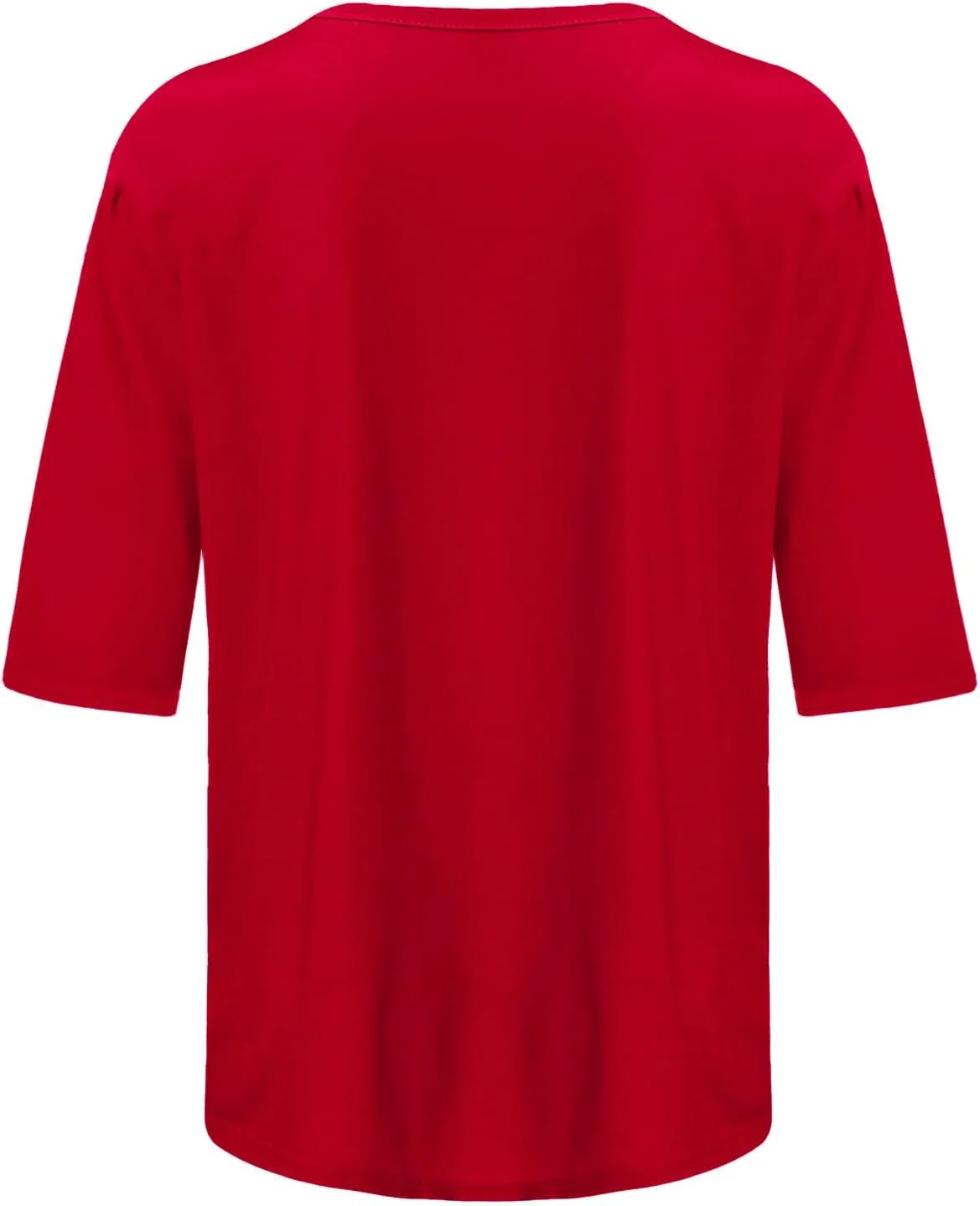 Женская футболка с круглым вырезом Loose Fit, Red — фото 4
