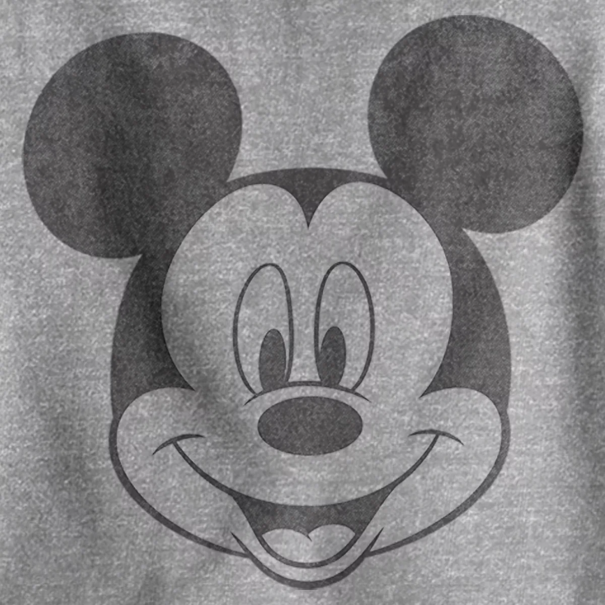 Детский худи с принтом Smiling Mickey Mouse Distressed Graphic Mickey Mouse & Friends, Athletic Heather — фото 2