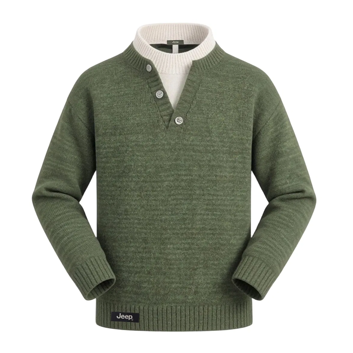 Детский свитер с воротником Henry Jeep, Grass Green