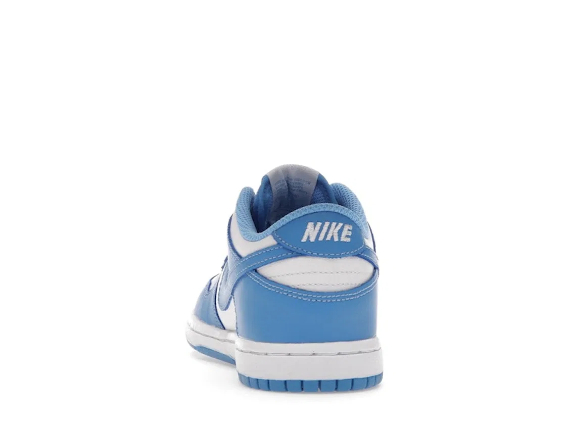 Детские кроссовки с принтом Nike Dunk Low Nike, White/University Blue-White — фото 4