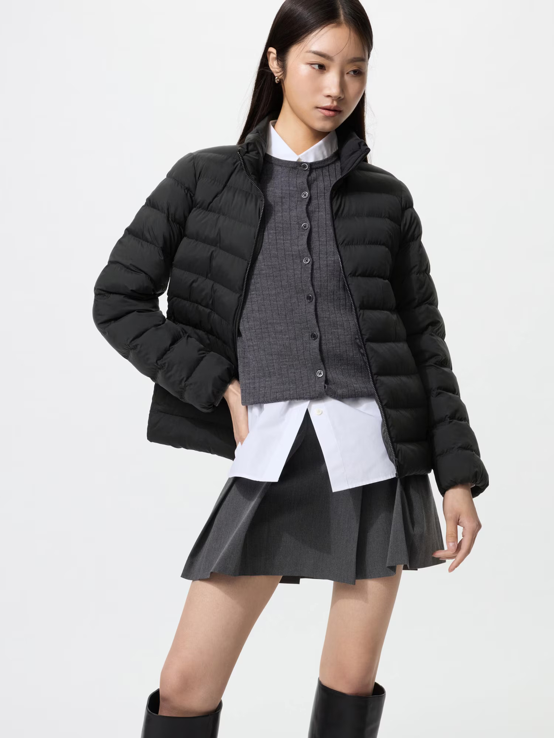 Куртка Uniqlo PuffTech, 09 черный