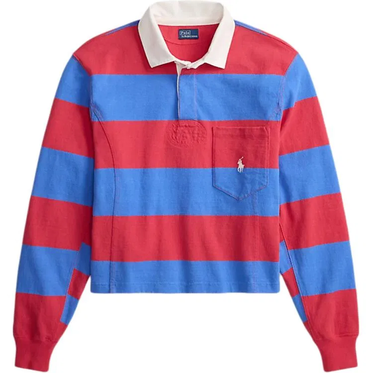 Женское поло свободного кроя Polo Ralph Lauren, Sunset Red/Greenwich Blue