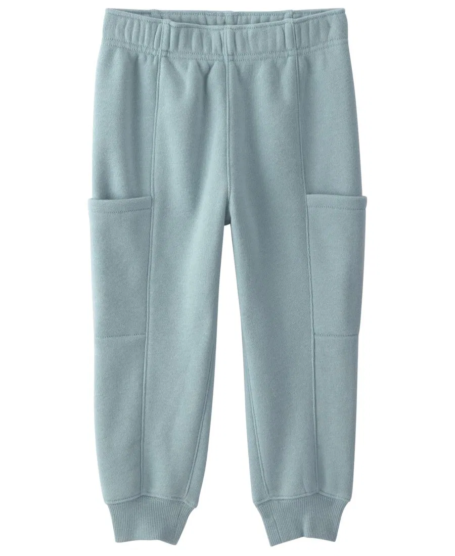 Комплект из свитшота и джоггеров с флисом, модель Striped Fleece Polo Sweatshirt and Jogger Pants Carter's, Blue/Cream — фото 2