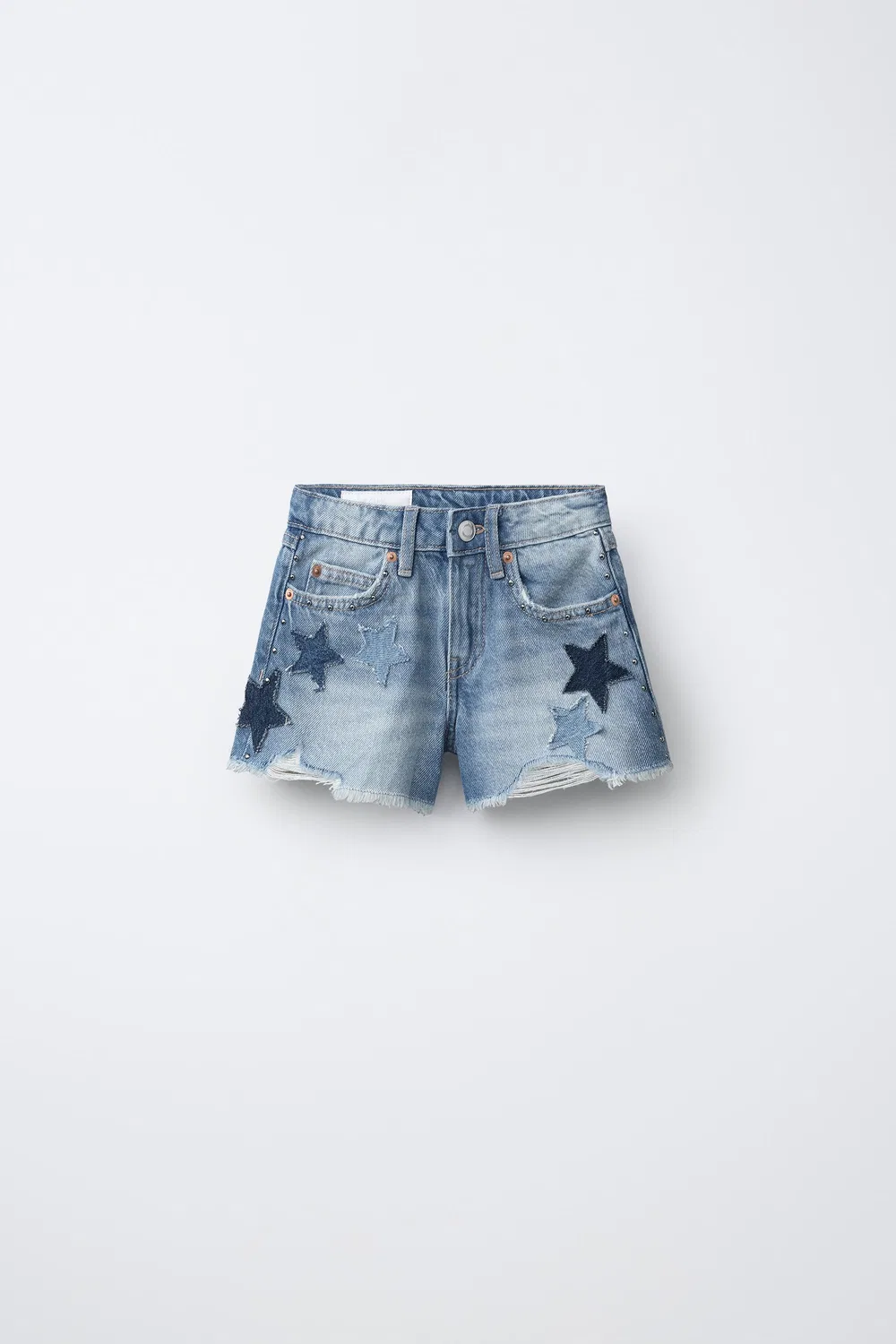 Шорты-бермуды из джинсовой ткани Star ZARA, Blue