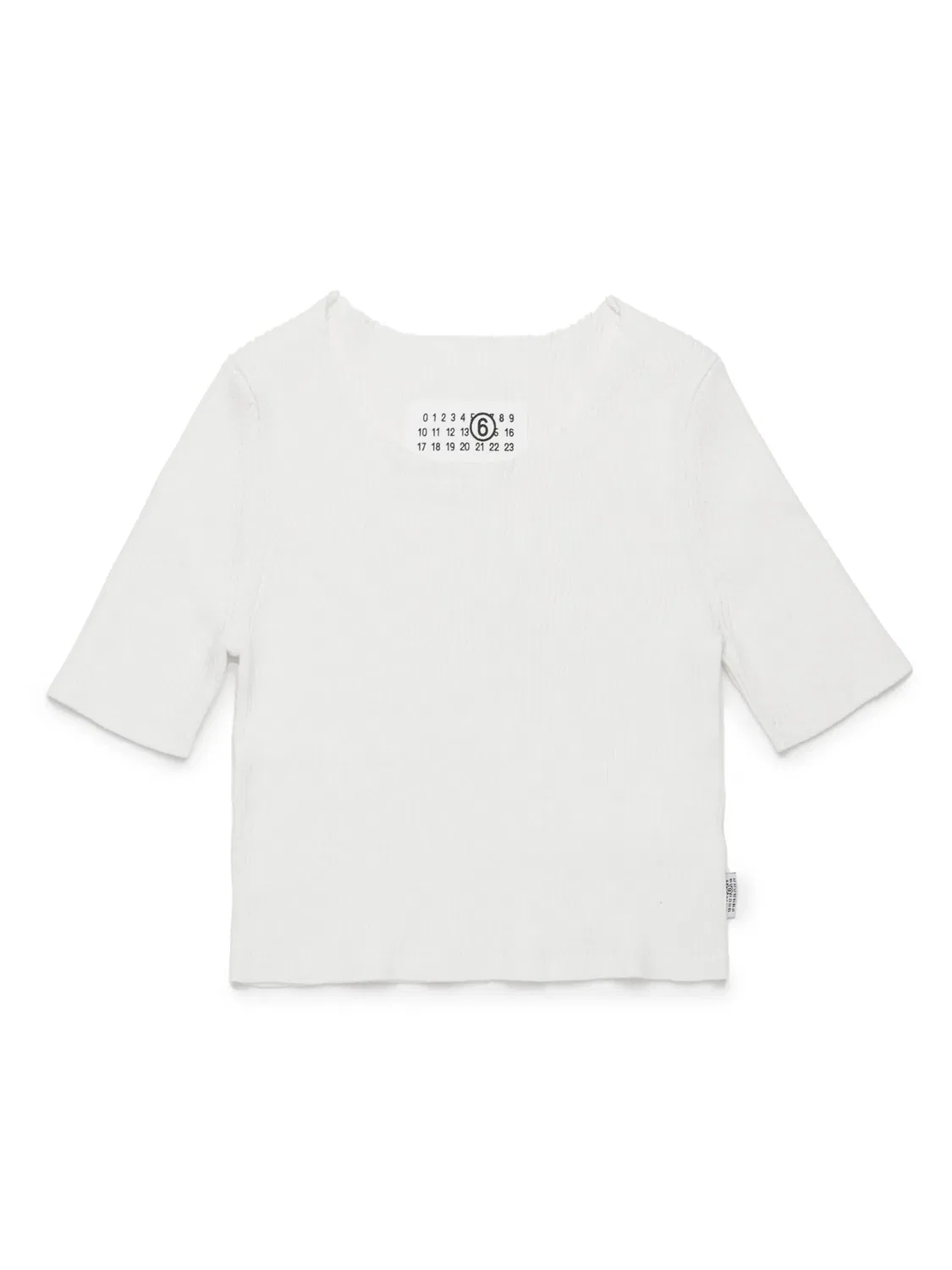 Рибаный топ MM6 Maison Margiela, белый