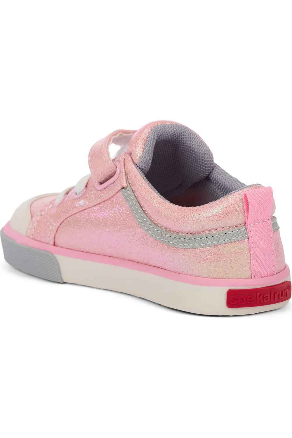 Детские кроссовки на липучке Kristin See Kai Run, Pink Metallic — фото 2