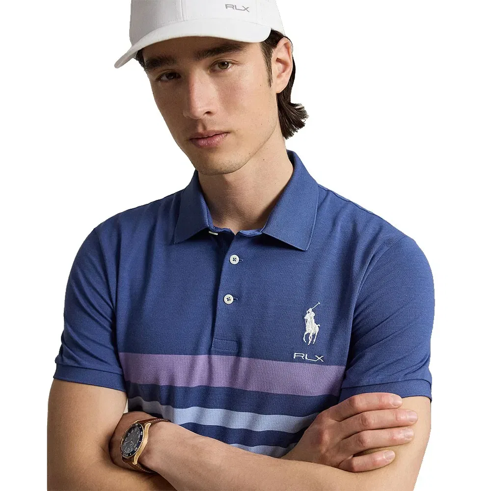 Мужское поло с коротким рукавом Polo ralph lauren, Blue — фото 4