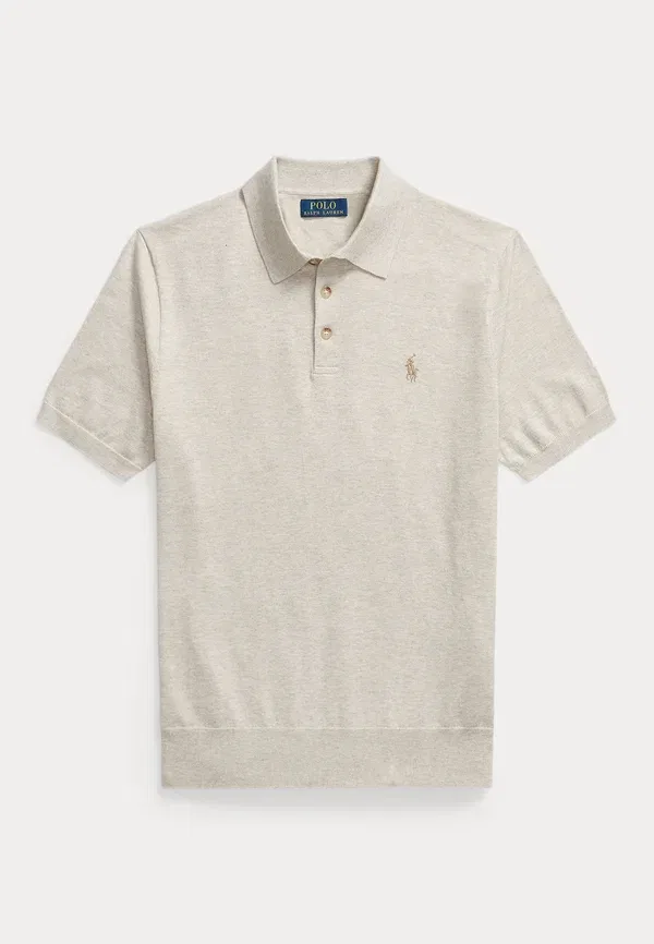 Футболка поло хлопковая Polo Cotton sweater, Polo Ralph Lauren, Light Walnut Brown, коричневый — фото 4
