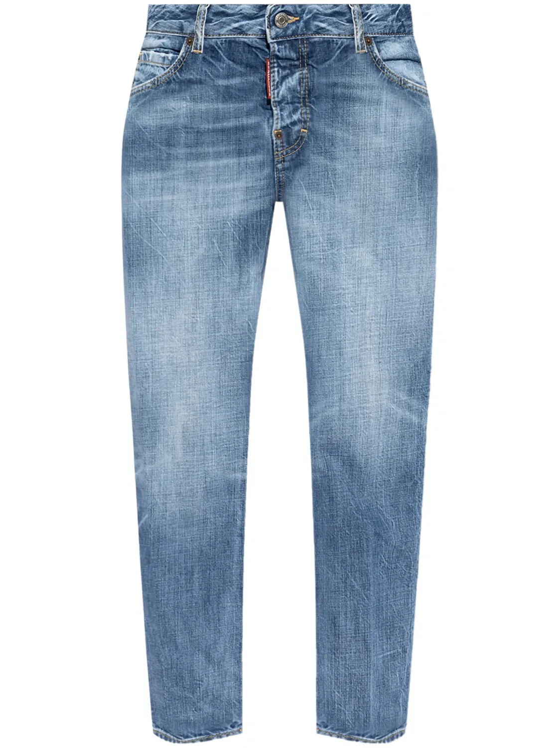 Джинсы с логотипом из хлопка DSQUARED2, синий