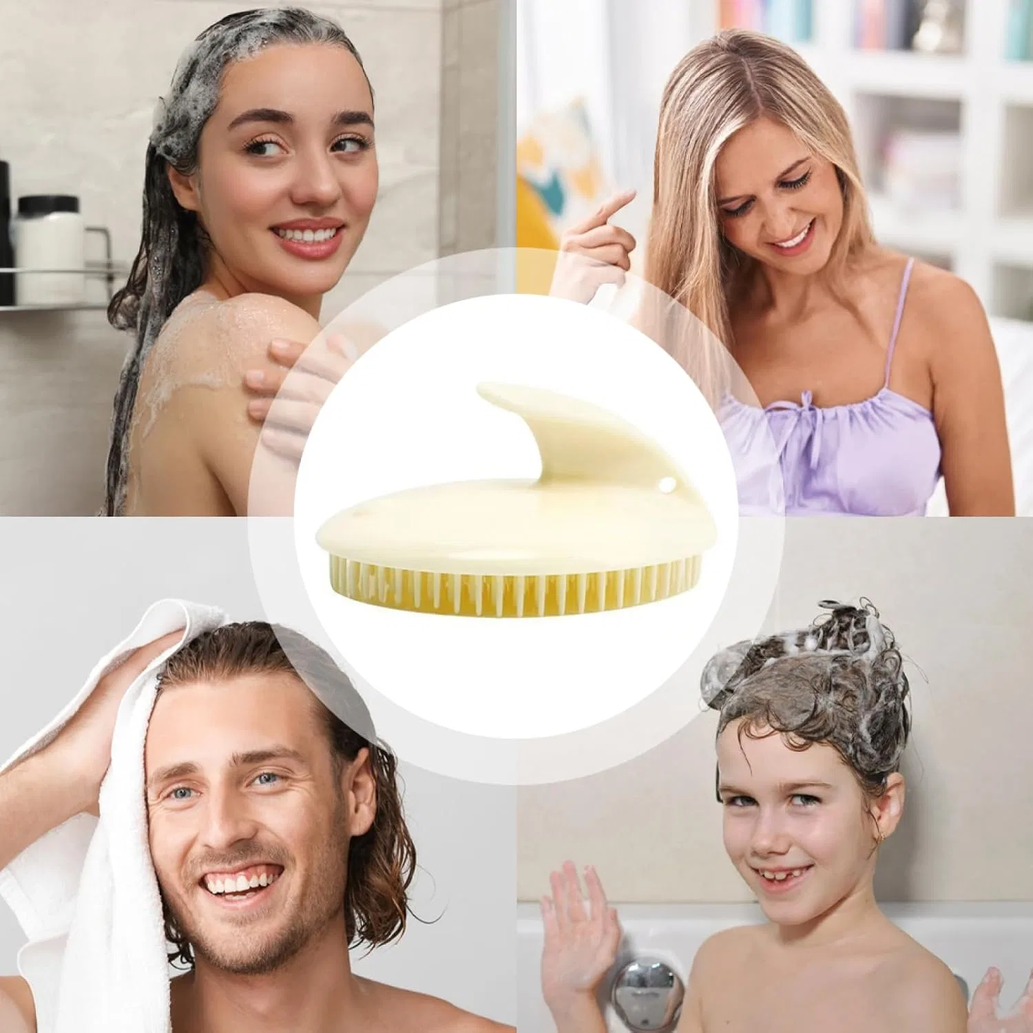 Массажер для кожи головы, Shampoo Brush, Apricot Generic — фото 4