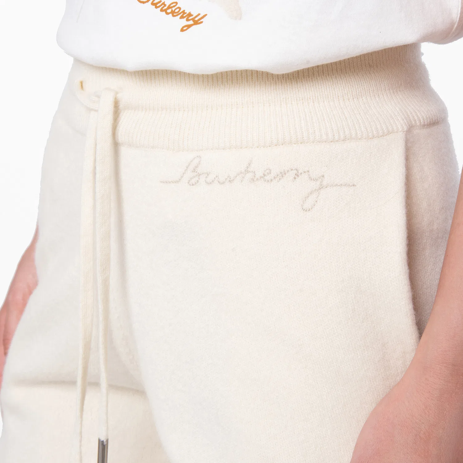 Брюки спортивные из шерсти и кашемира Wool Cashmere-Blend Jogging Pants Burberry, Nutmeg — фото 2