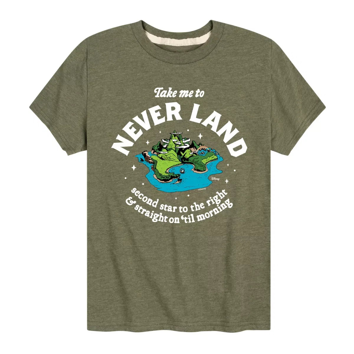 Детская футболка с коротким рукавом с принтом Peter Pan Short Sleeve Graphic T-Shirt Disney, Heather Red