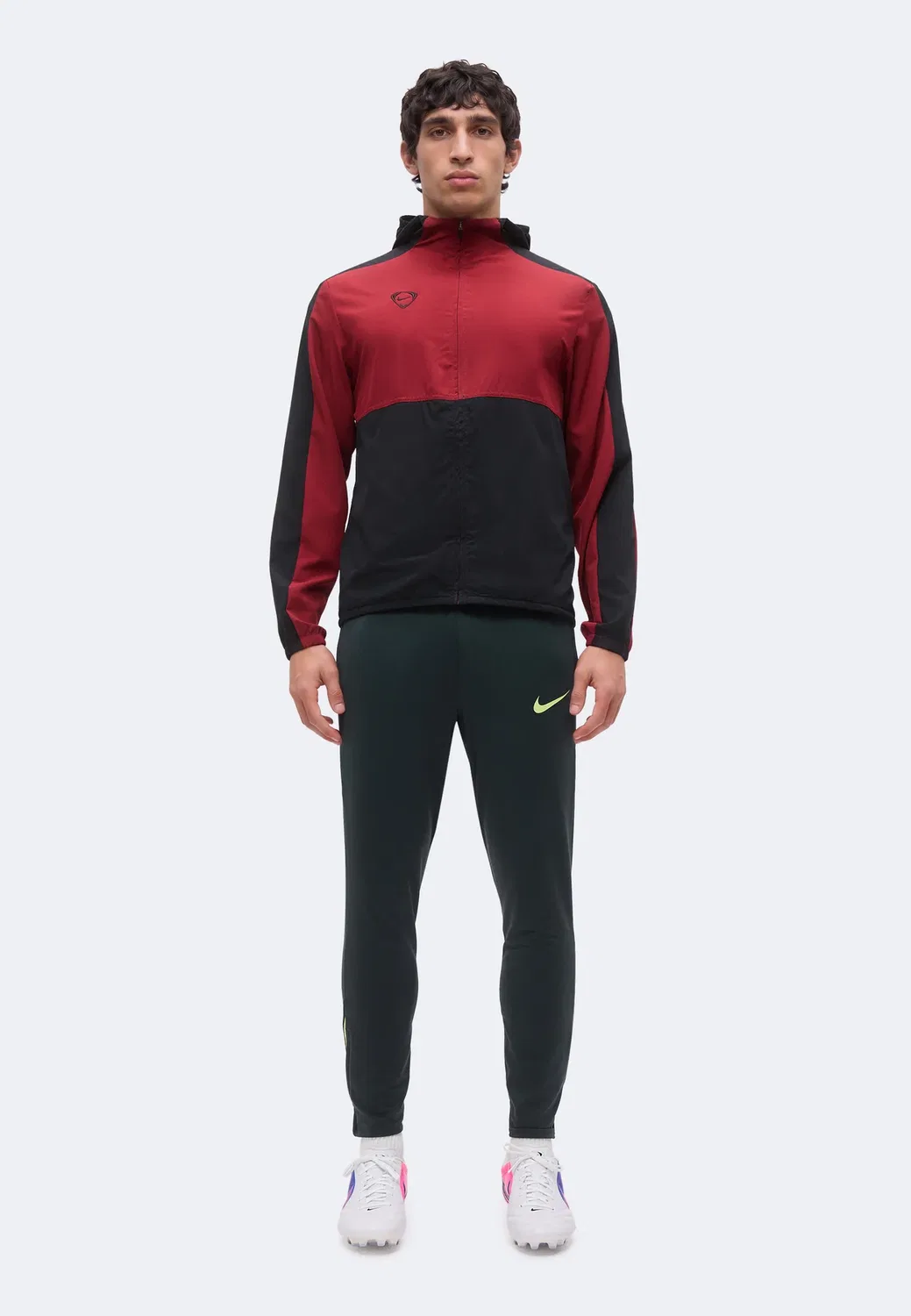 Мужская футбольная спортивная куртка - тренировочная куртка Nike Performance, Team Red/Black — фото 2
