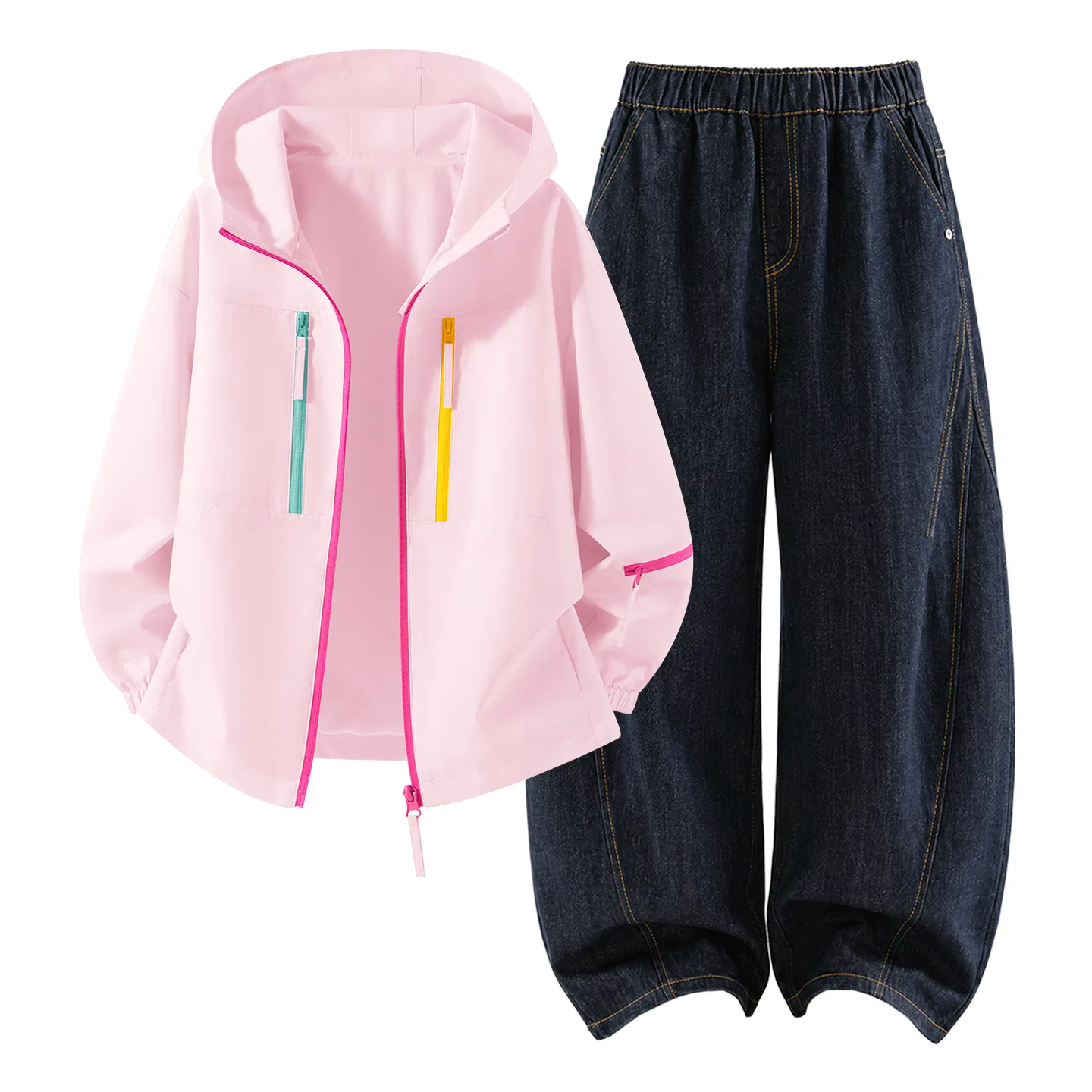 Детский комплект спортивной одежды с капюшоном Disney, Sweet Pink/Denim Black Blue