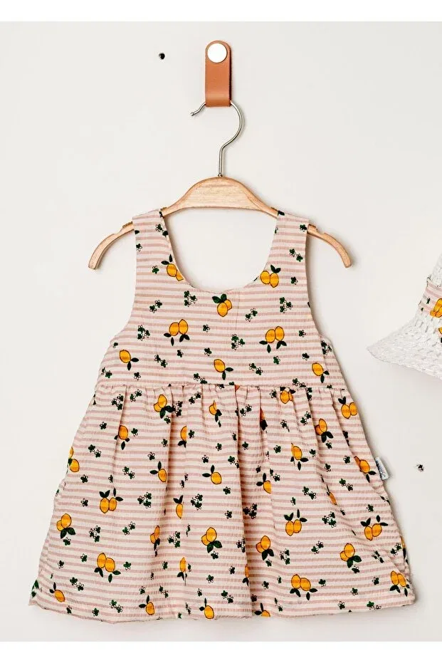 Детское платье для девочек с принтом Sweet Lemon Print Chicsy Baby, Pink — фото 3