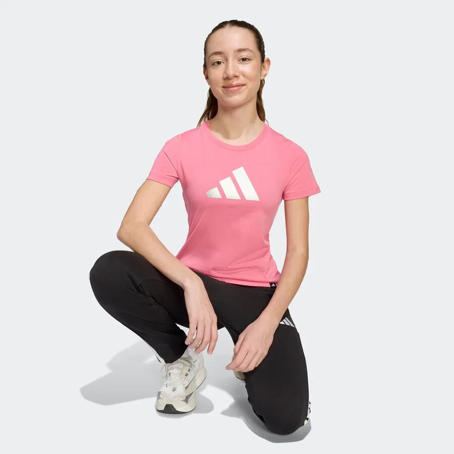 Футболка ADIDAS SPORTSWEAR светло-розового цвета — фото 3