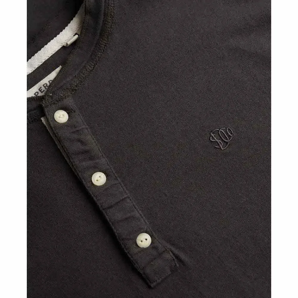 Футболка с коротким рукавом Classic Cotton Lin Grandad Superdry, черный — фото 2
