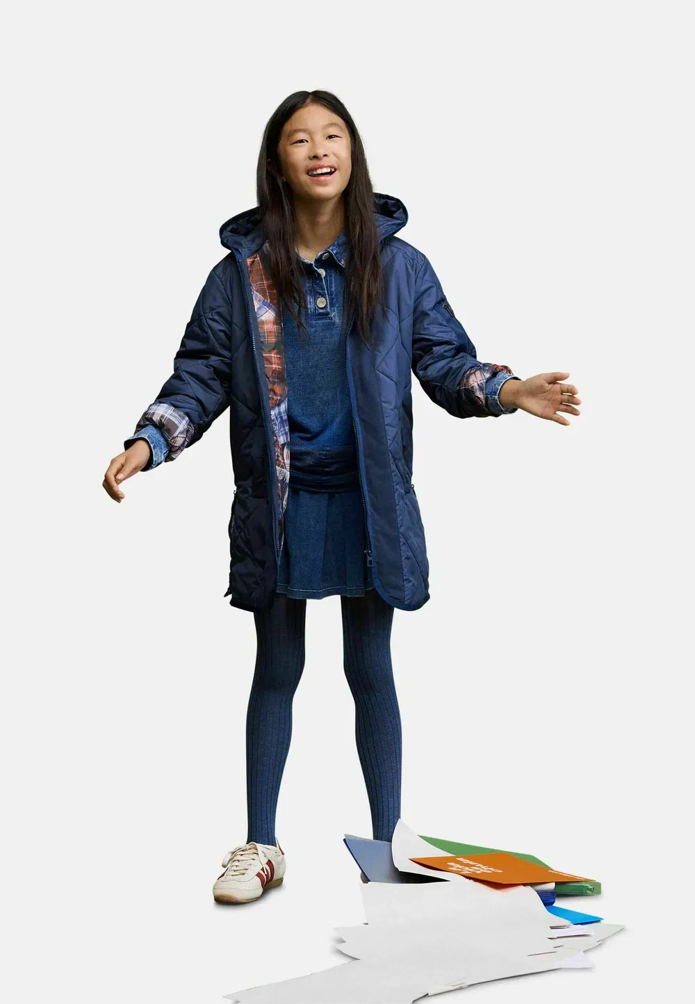 Стеганая куртка с капюшоном - зимняя куртка Desigual, Blue — фото 2