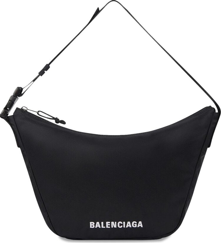 

Сумка Balenciaga Wheel Logo Beltpack Black/White, черный