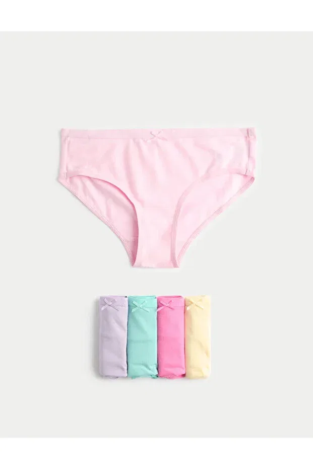 Детские трусы для девочек хлопковые 10 шт Slip Marks & Spencer, Multi Color — фото 3