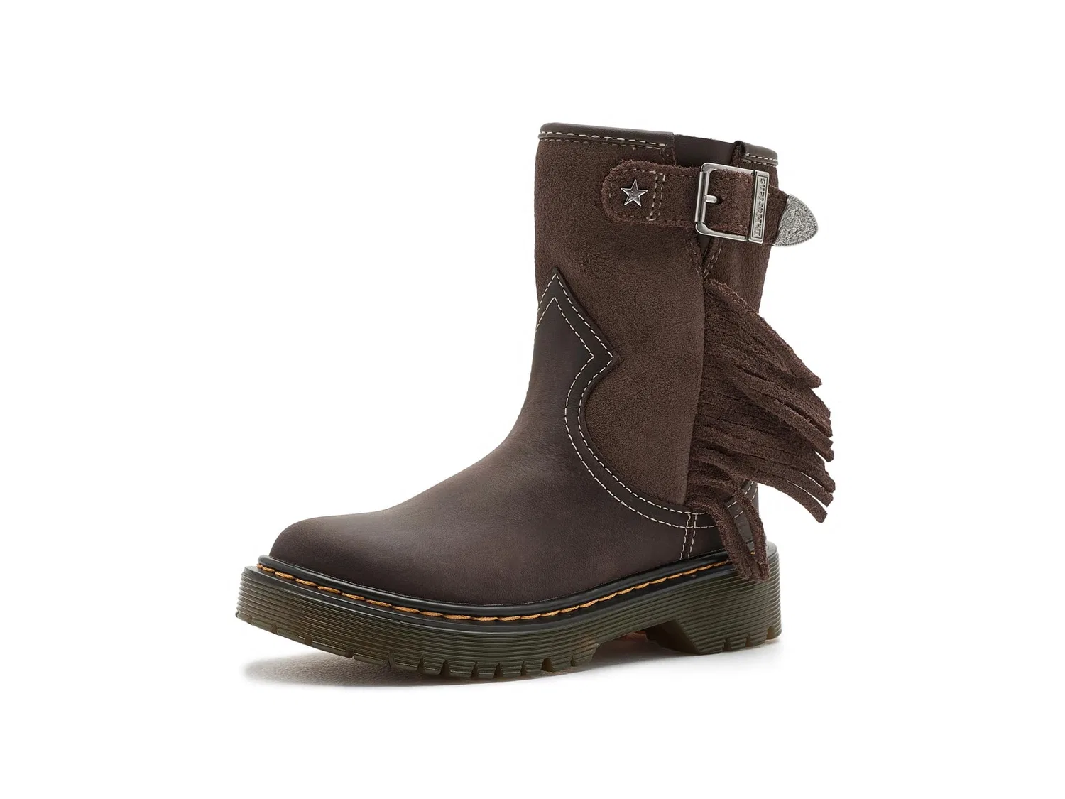 Ботинки Genaya Rodeo J (для маленьких и больших детей) Dr. Martens Kid'S Collection, Dark Brown