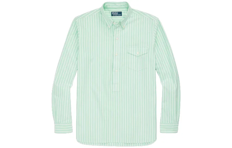 Мужская рубашка поло с коротким рукавом Polo Ralph Lauren, Green White Multicolor