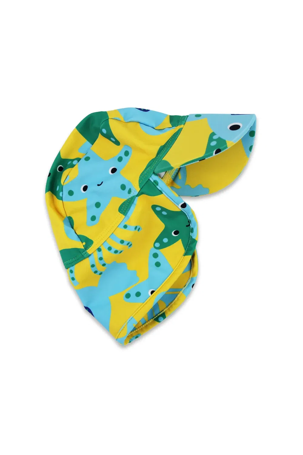 Детская пляжная панама с принтом Under the Sea Toby Tiger, Yellow