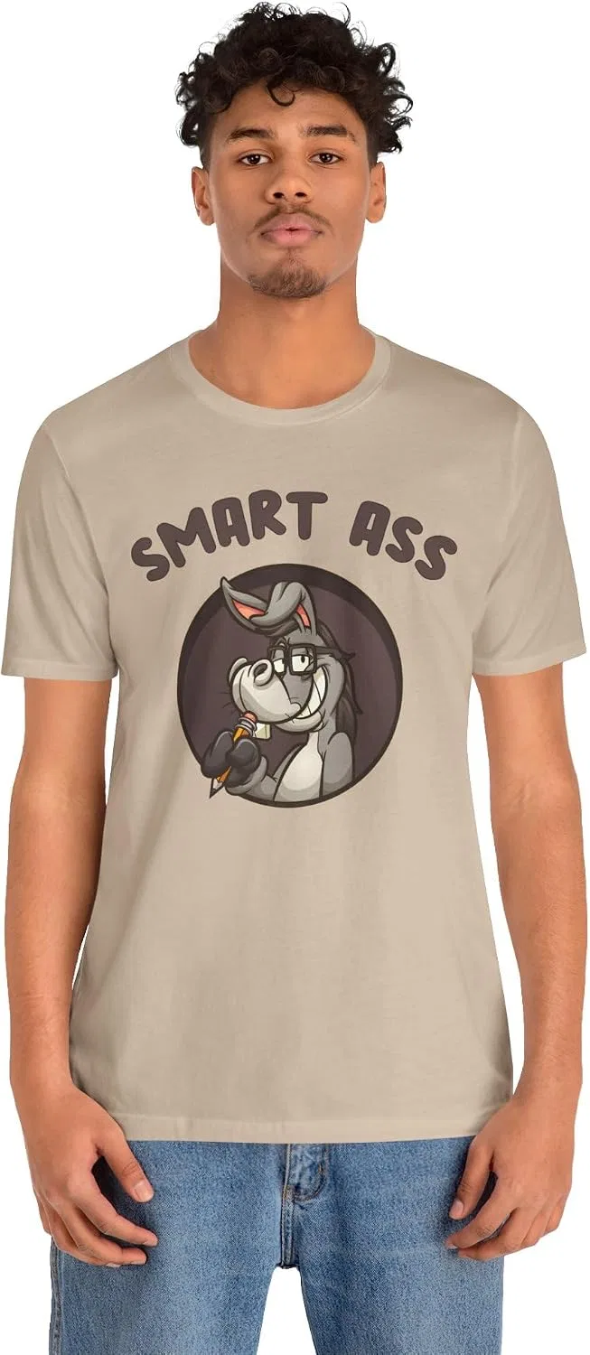 Женская футболка с принтом Smart Ass, светло-коричневый — фото 4