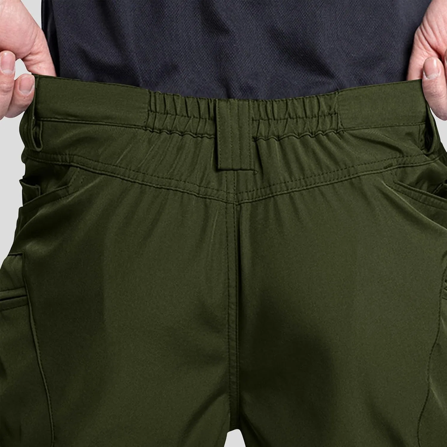 Мужские утепленные тактические штаны-карго с флисом, Multi Pockets, армейский зелёный — фото 4