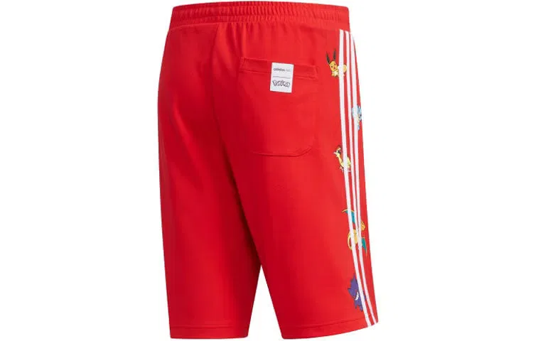 Шорты с принтом Pikachu Adidas, светло-красный