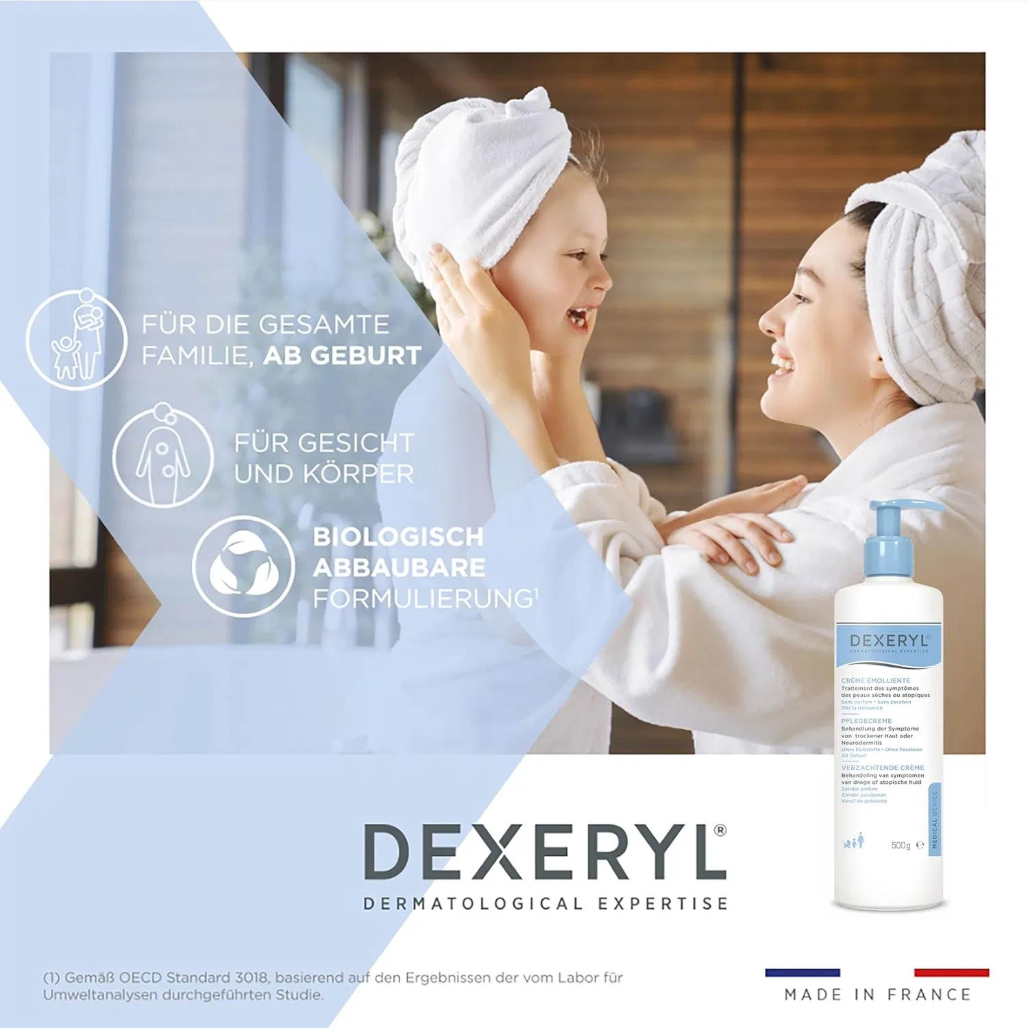 Крем для тела DEXERYL, 2 x 500 г, для сухой кожи, увлажняющий, без отдушек — фото 3