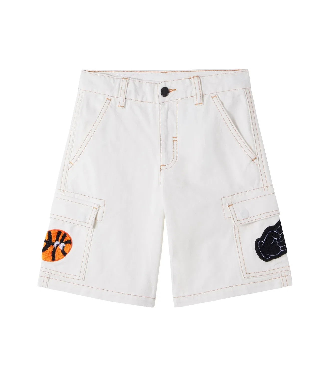Шорты-карго с нашивками Stella Mccartney Kids, белый
