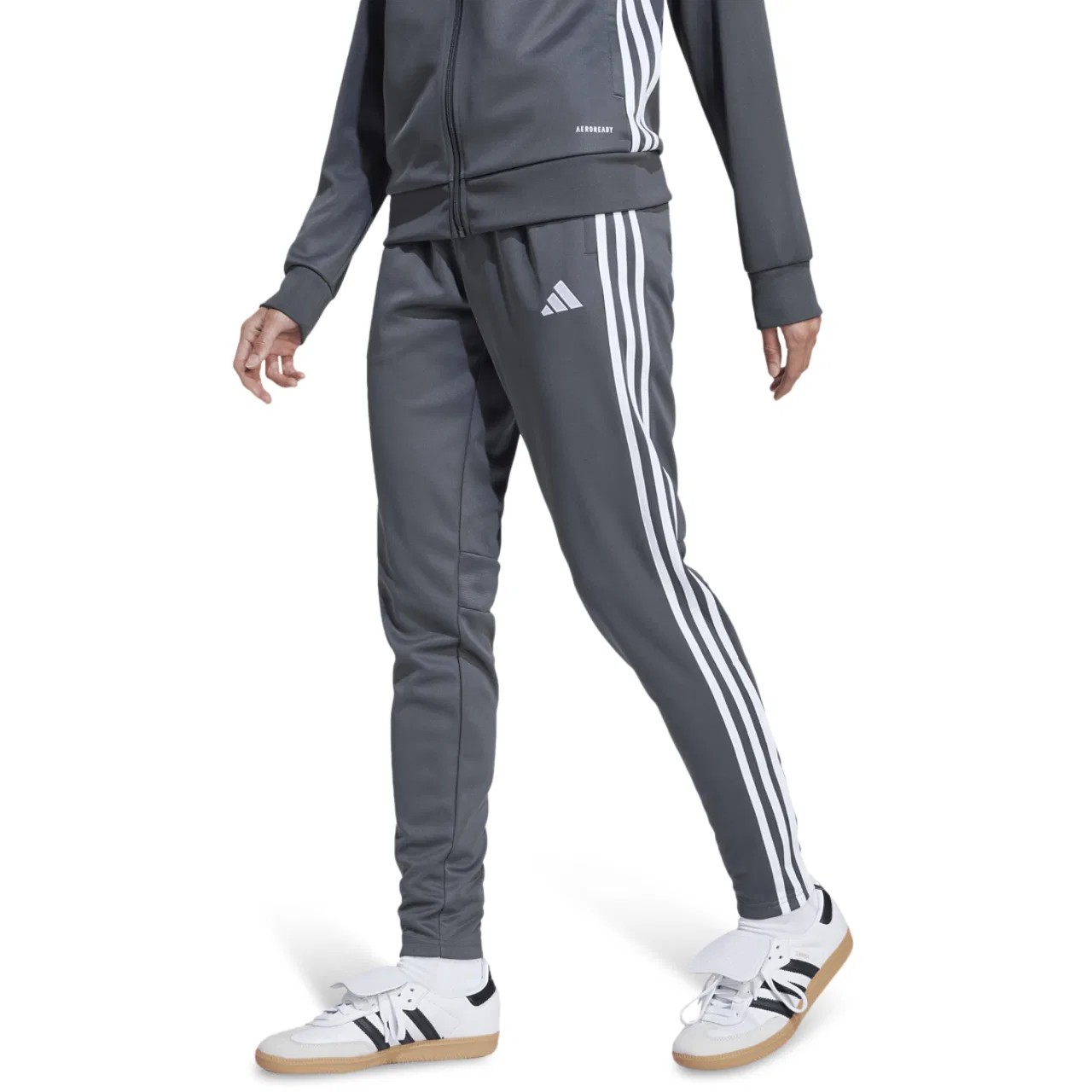 Женские тренировочные брюки Tiro 25 Essentials Adidas, серый/белый — фото 3