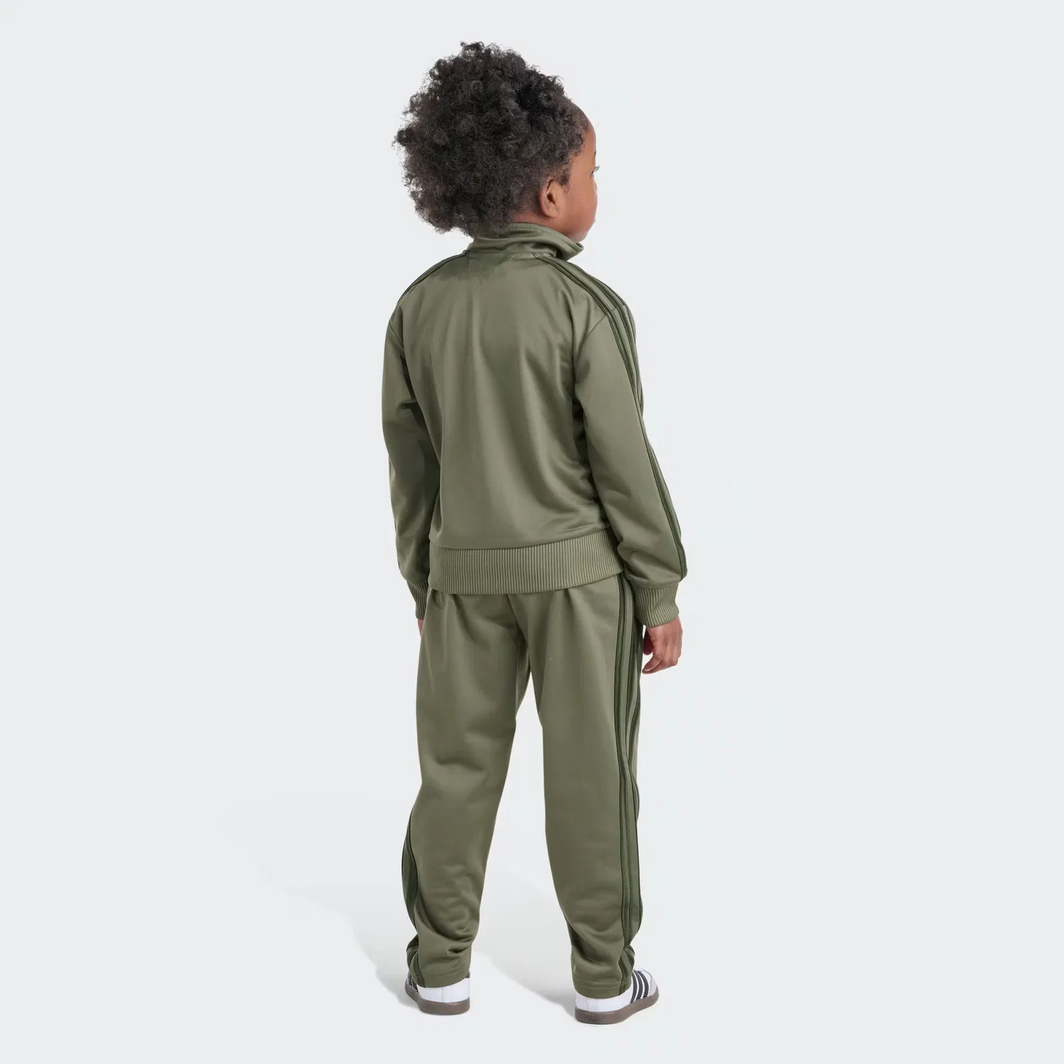 Детский спортивный костюм из куртки и брюк на молнии Firebird Adidas Originals, оливковый — фото 2