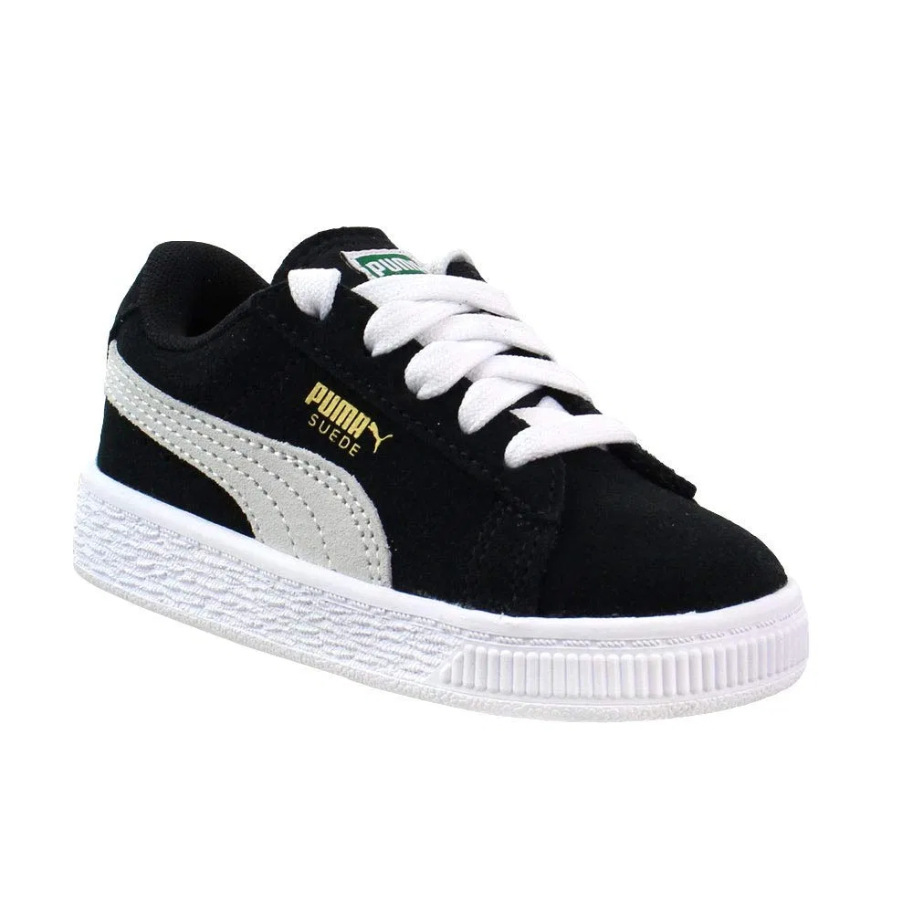 Детские кроссовки для мальчиков с замшей Suede Classic Kids PUMA, Black White — фото 3