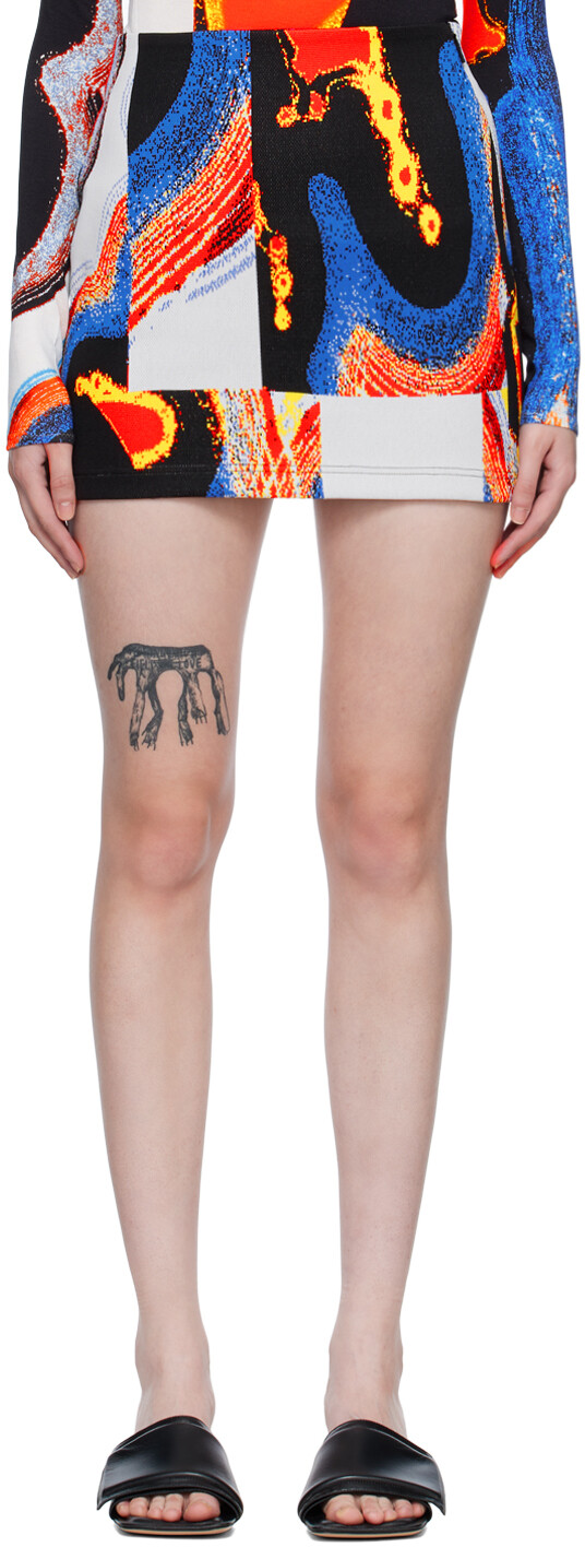 

Разноцветная жаккардовая мини-юбка AMBUSH