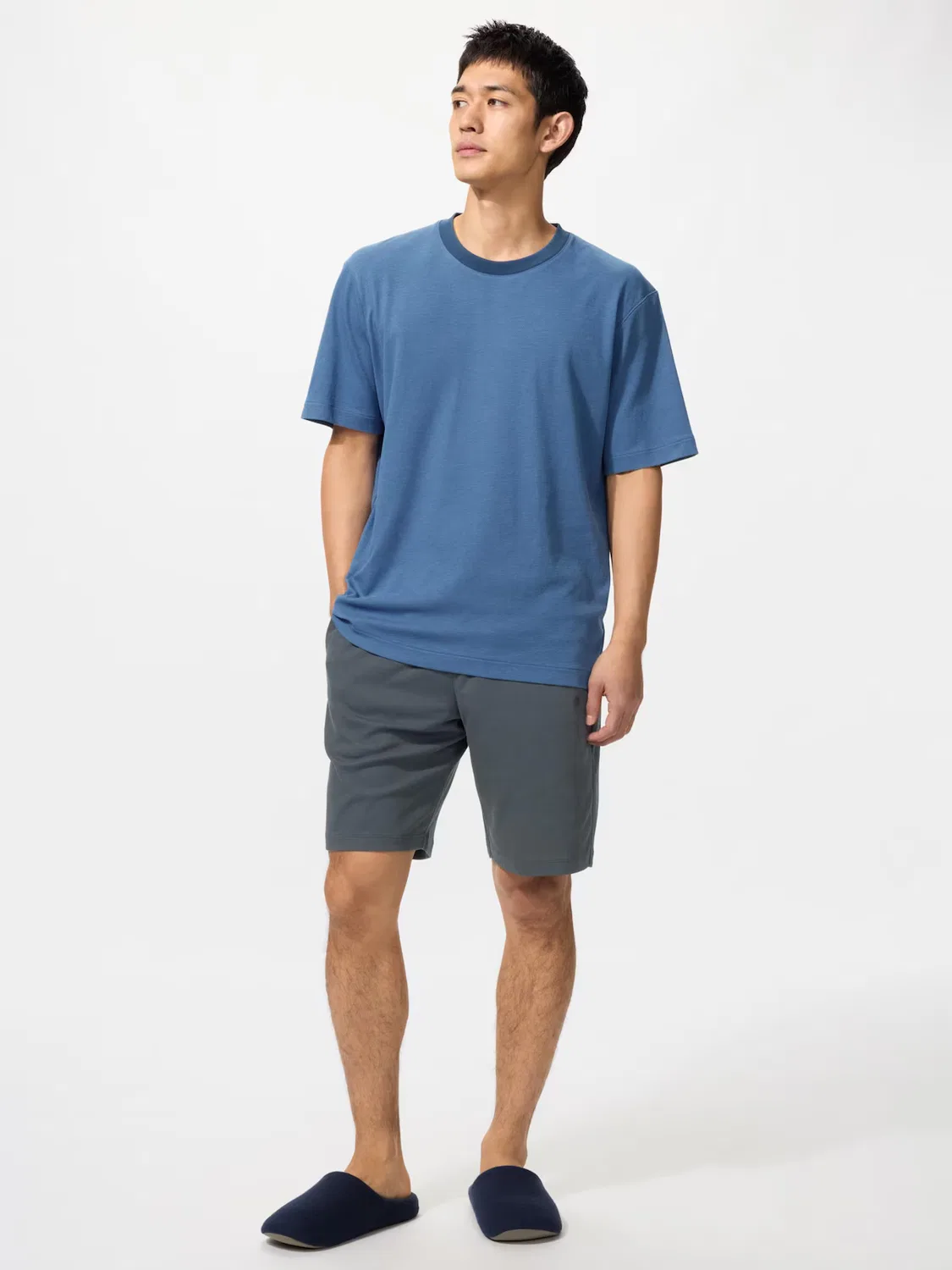 Комплект Uniqlo airism, из хлопковой сетки, серый — фото 2
