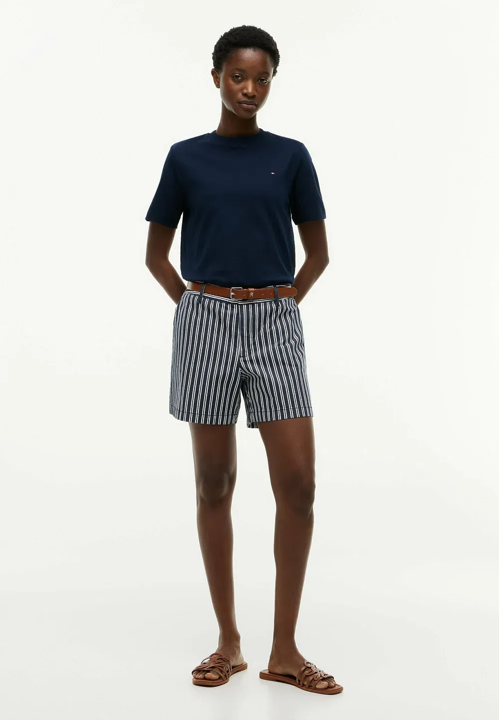 Футболка свободного кроя из трикотажа - базовая футболка Tommy Hilfiger, Dark Blue — фото 2
