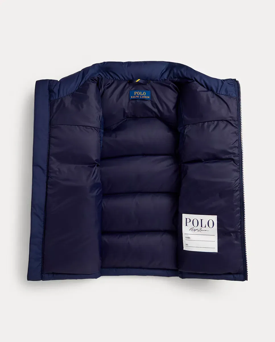 Детский пуховый жилет для девочек с водоотталкивающей пропиткой Polo Ralph Lauren, Azul Marino — фото 3