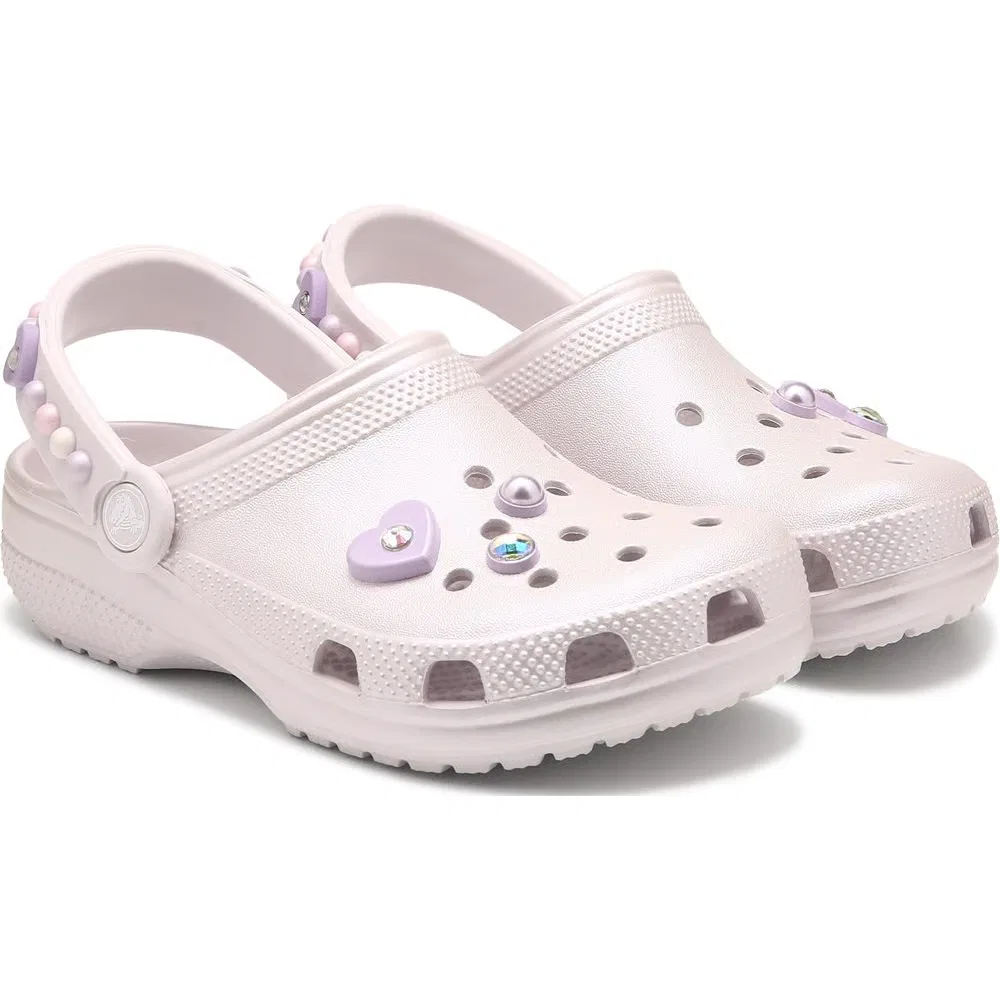 Детские классические сабо с графическим рисунком Crocs, Grape Ice